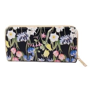FLORAL SINGLE ZIP WALLET